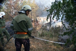 Шейсет пожарникари, военнослужещи и доброволци участват в гасенето на пожара при „Зайчева поляна"