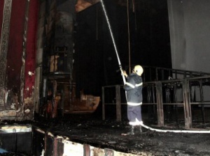 Сцената на Пловдивския театър е разрушена от пожар