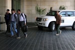 Два снаряда се взривили близо до хотела на инспекторите от ООН