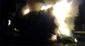 ТИР изгоря на АМ "Тракия"