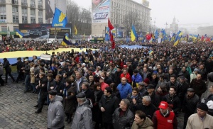 В Киев окупираха част от площада пред правителството