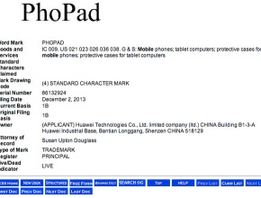 Huawei регистрира името PhoPad