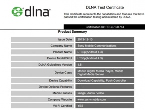 DLNA сертифицира Android 4.3 за Sony Xperia SP, T, TX и V