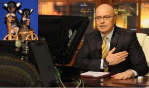 Слави Трифонов с черни пинчери от Мартина за Коледа