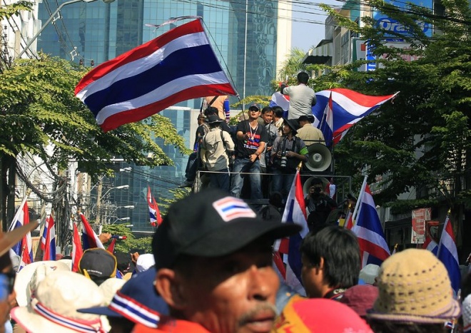 Бомба на протест в Банкок рани 22 души