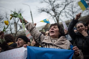 Женски протест в Крим срещу руската окупация