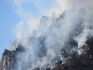 Голям пожар пламна на границата с Македония