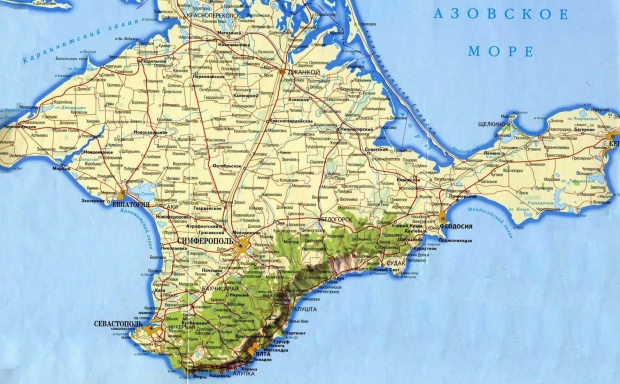 Крим на официалните карти на Руската федерация