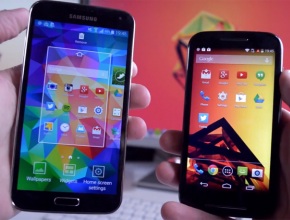 Видео на Galaxy S5 срещу Moto E показва скоростта на чистия Android
