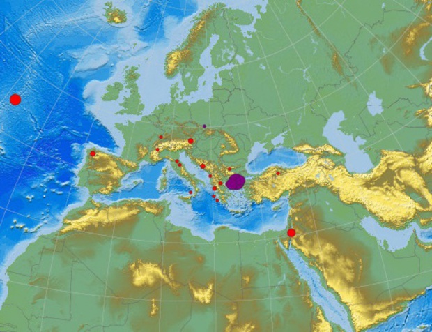 Дълга серия вторични трусове в Егейско море