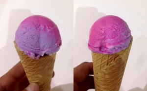 Сладолед променя цвета си, докато го ближем (видео)