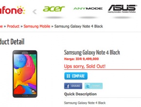 Данни за Samsung Galaxy Note 4 от сайт на търговец