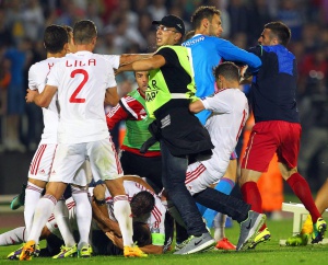 Сърбия с остър протест заради скандал на мач с Албания
