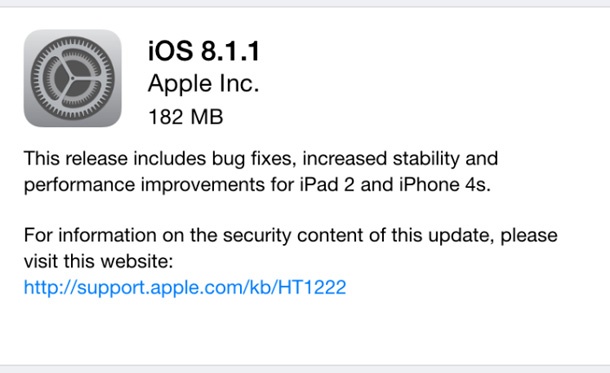 iOS 8.1.1 подобрява работата с по-старите устройства