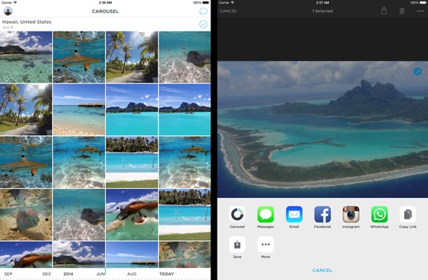 Carousel на Dropbox вече има версия за iPad и уеб