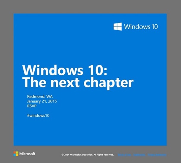 Microsoft ще сподели повече подробности за Windows 10 на 21 януари