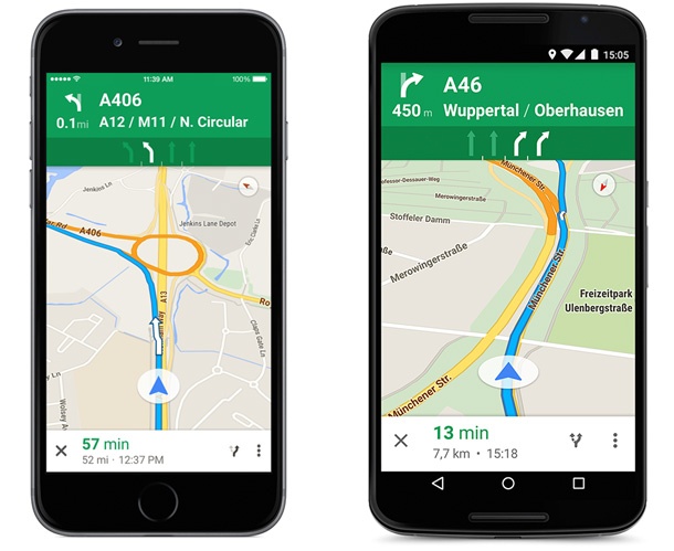 Навигацията с Google Maps в Европа получи асистент за лентата на движение