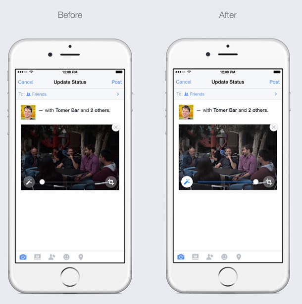 Facebook започва автоматичното подобряване на публикуваните от iOS снимки