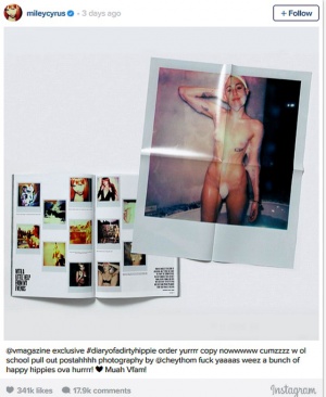 Скандал в Инстаграм, в дъното -  Майли Сайръс