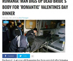 Румънец изрови покойната си съпруга за вечеря на Св. Валентин