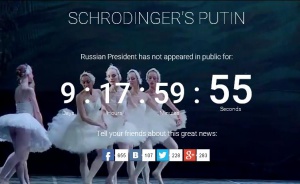 Сайт отброява дните без руския президент Владимир Путин