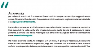 Италианец разобличи изневерите на жена си в най-тиражния вестник