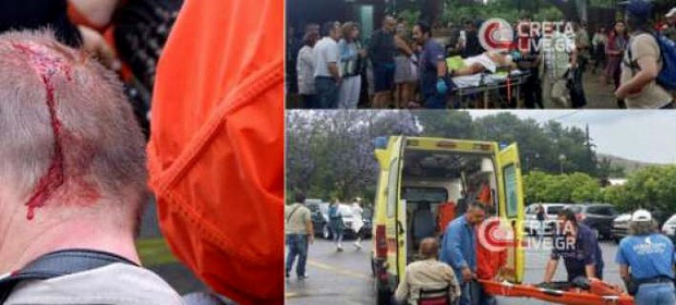 Мълния удари 19 туристи на остров Крит (СНИМКИ)