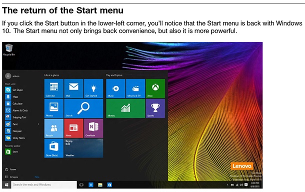 Lenovo пусна ръководство за Windows 10