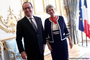 Ирина Бокова наградена от Оланд с орден "Почетния легион"