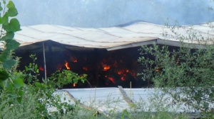 Пламна промишлената зона на Благоевград