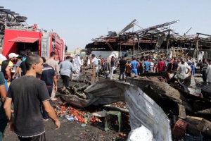Най-малко 93-ма убити и 165 ранени при серията кървави атентати в Багдад днес