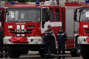 Пожар горя на стадион "Черноморец" в Бургас