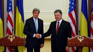 Джон Кери на посещение в Украйна