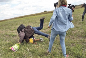 Дело срещу Петра Ласло. Спъна сирийски бежанец с дете