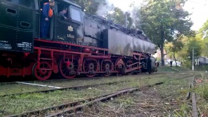 Хасково посрещна реставрирания локомотив "Баба Меца"