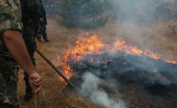 Над 60 военни от Сухопътните гасят пожарите в Гълъбово и Тополовград