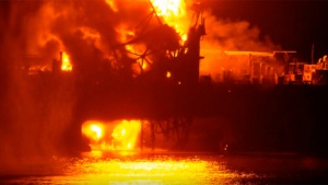Пожар избухна на нефтена платформа в Северно море
