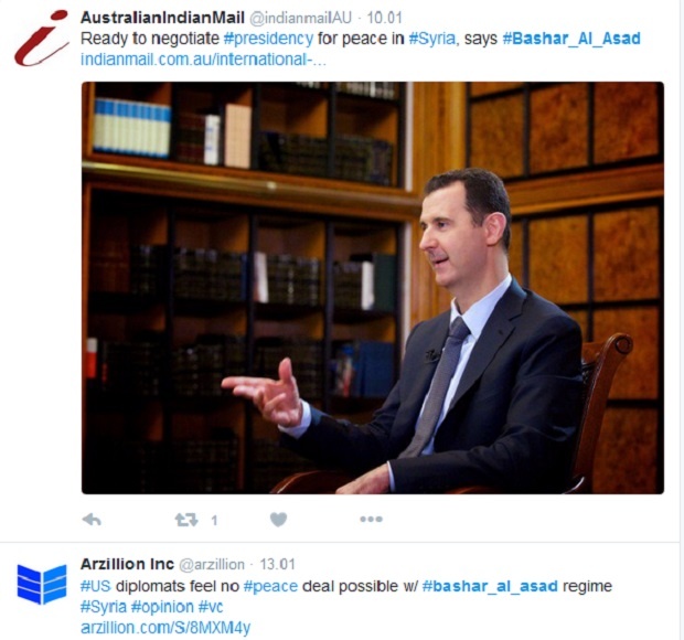 Асад: Преговорите в Астана ще бъдат фокусирани върху постигането на примирие