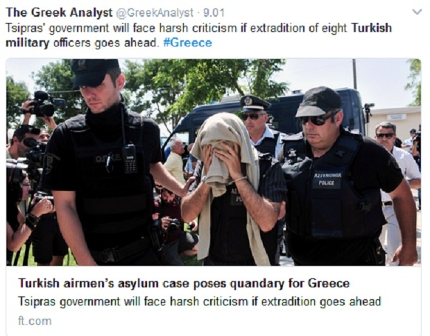 Гърция решава дали да екстрадира турските военни, които потърсиха убежище