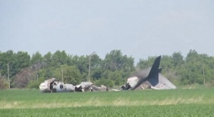 Руски военен самолет се разби край Саратов, има ранени