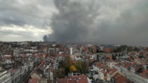 Токсични вещества в атмосферата след пожар в Брюксел