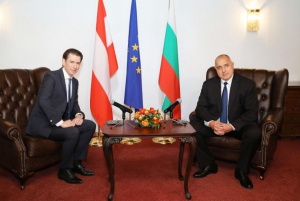 Австрийският канцлер Себастиян Курц пристигна в София за среща с Бойко Борисов