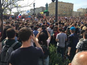 Протести в 90 руски града, десетки са арестувани