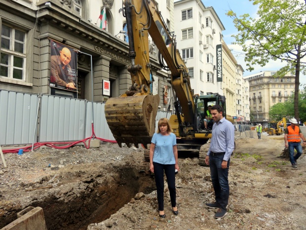 Фандъкова и Крусев провериха как вървят ремонтите в София