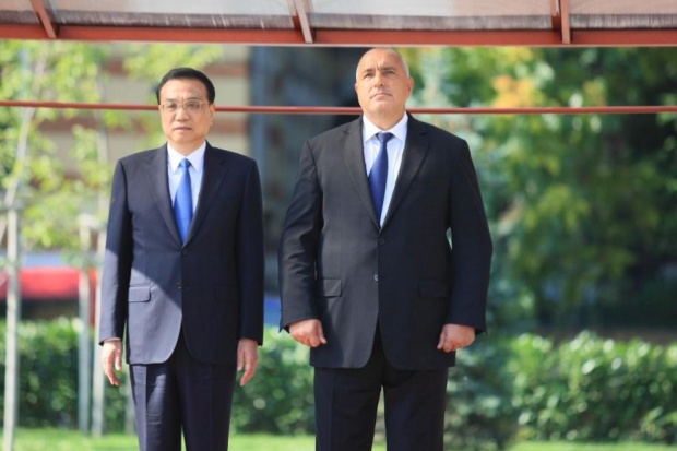 Бойко Борисов посрещна китайския премиер Ли Къцян