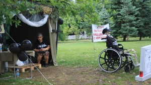 Премахнаха палатковия лагер на хората с увреждания в София