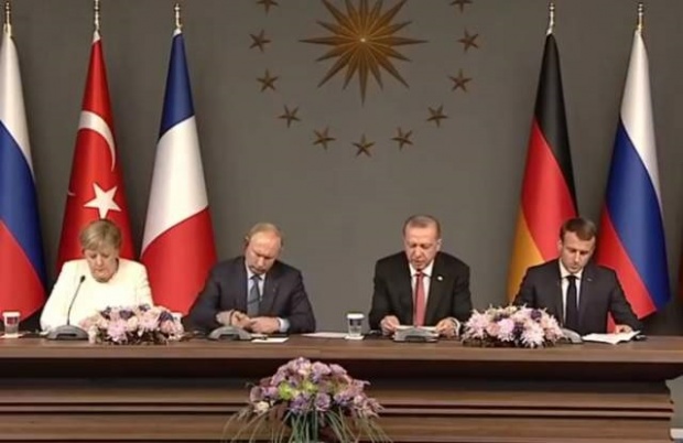 Меркел, Макрон, Путин и Ердоган обсъдиха Сирия