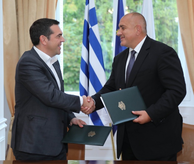 Борисов и Ципрас подписаха съвместна декларация за развитието на железопътната връзка  „Солун  Русе“