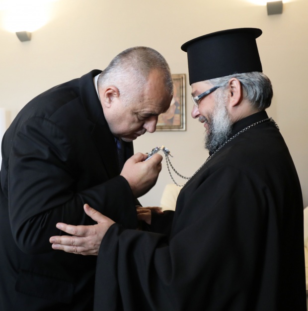 Бойко Борисов се срещна със  старозагорския митрополит Киприан