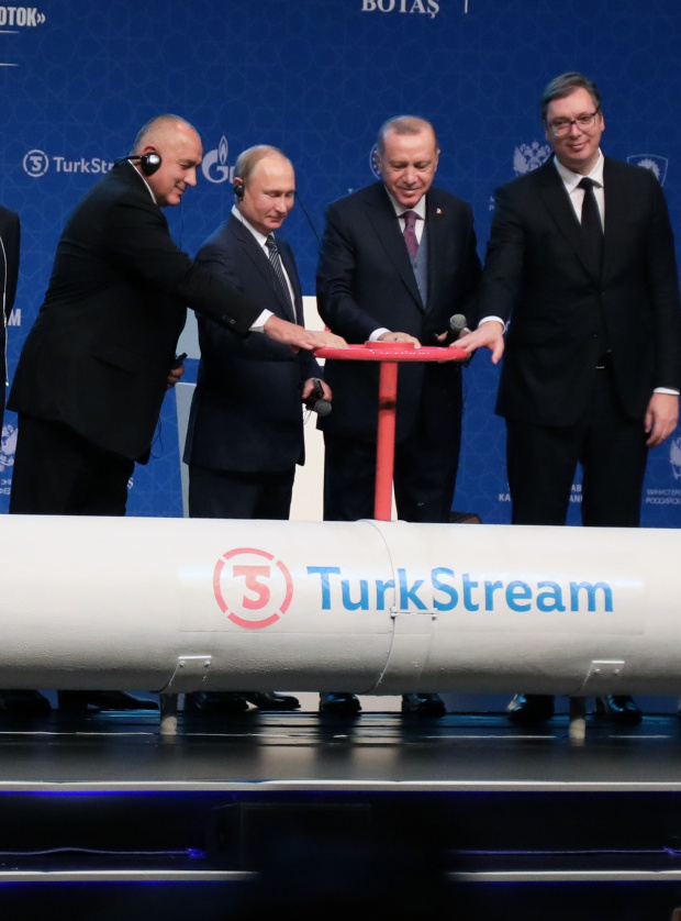 Борисов, Путин, Ердоган и Вучич „пуснаха“ газа по „Турски поток“